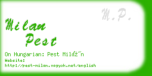 milan pest business card